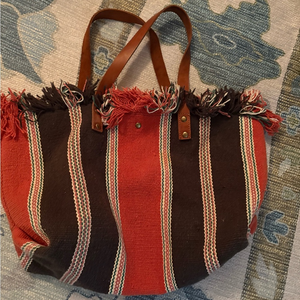 Free People Multicolor Striped Tote
